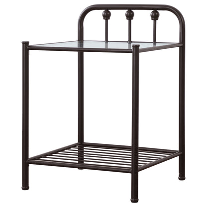 Livingston Metal 1-shelf Nightstand Dark Bronze