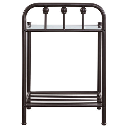 Livingston Metal 1-shelf Nightstand Dark Bronze