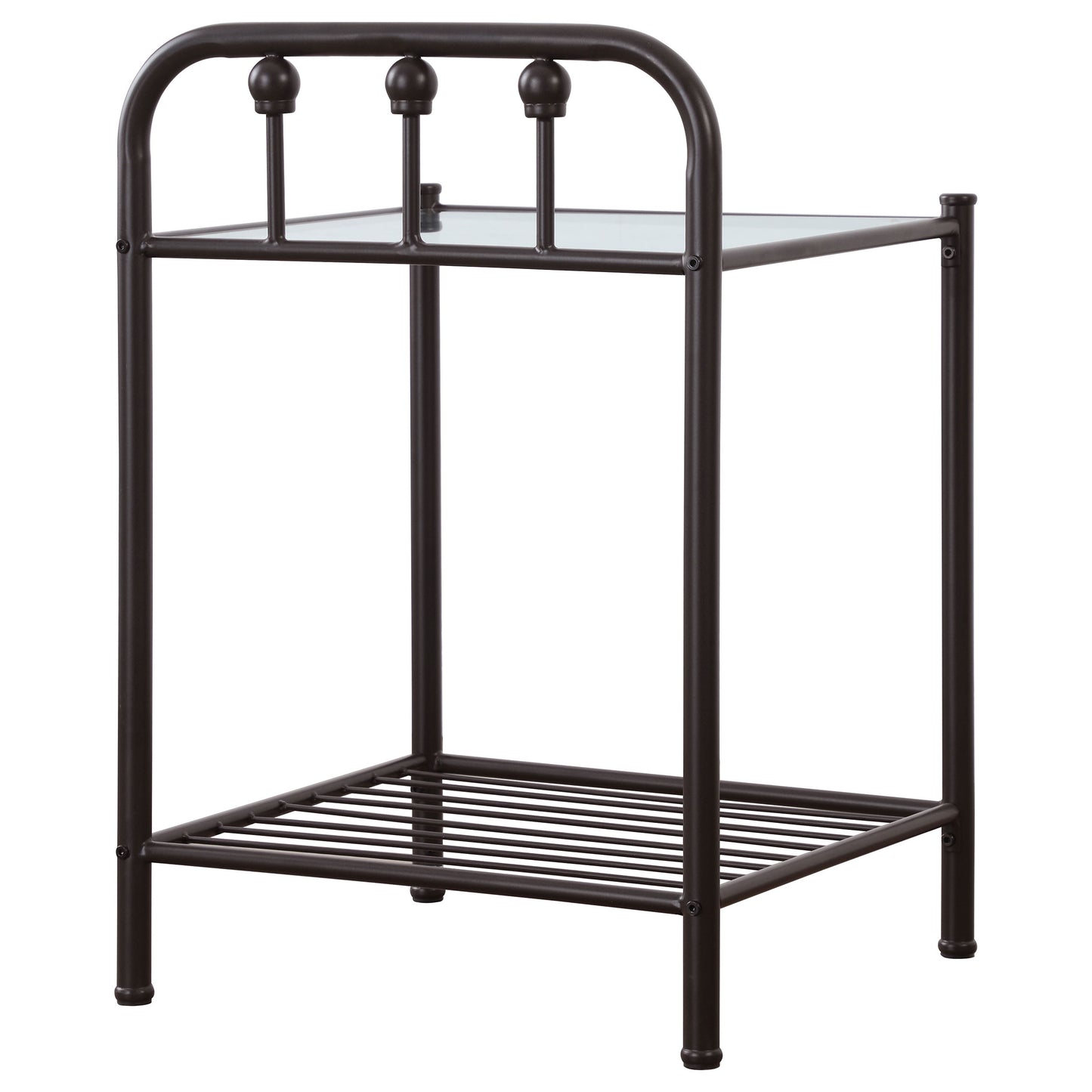 Livingston Metal 1-shelf Nightstand Dark Bronze