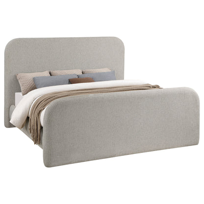 Wren Upholstered Queen Panel Bed Grey