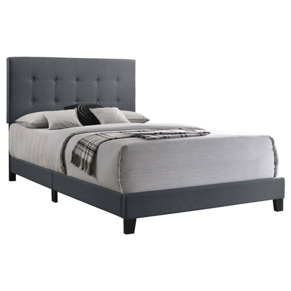 Mapes Upholstered Full Panel Bed Grey