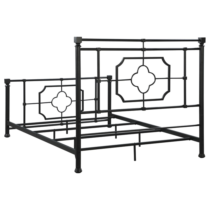 Paskay Metal Eastern King Open Frame Bed Weathered Black