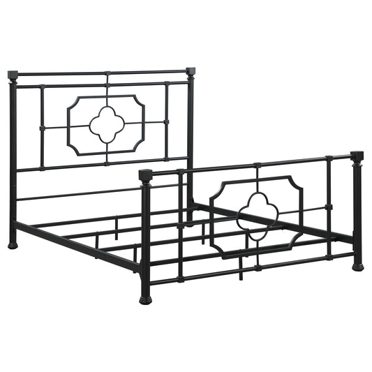 Paskay Metal Queen Open Frame Bed Weathered Black