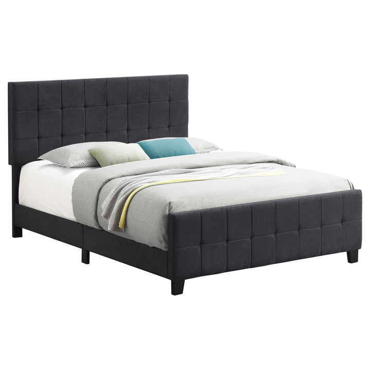 Fairfield Upholstered Eastern King Panel Bed Dark Grey