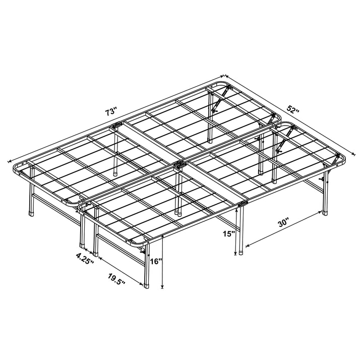 Mabel Metal Full Mattress Support Platform Bed Black