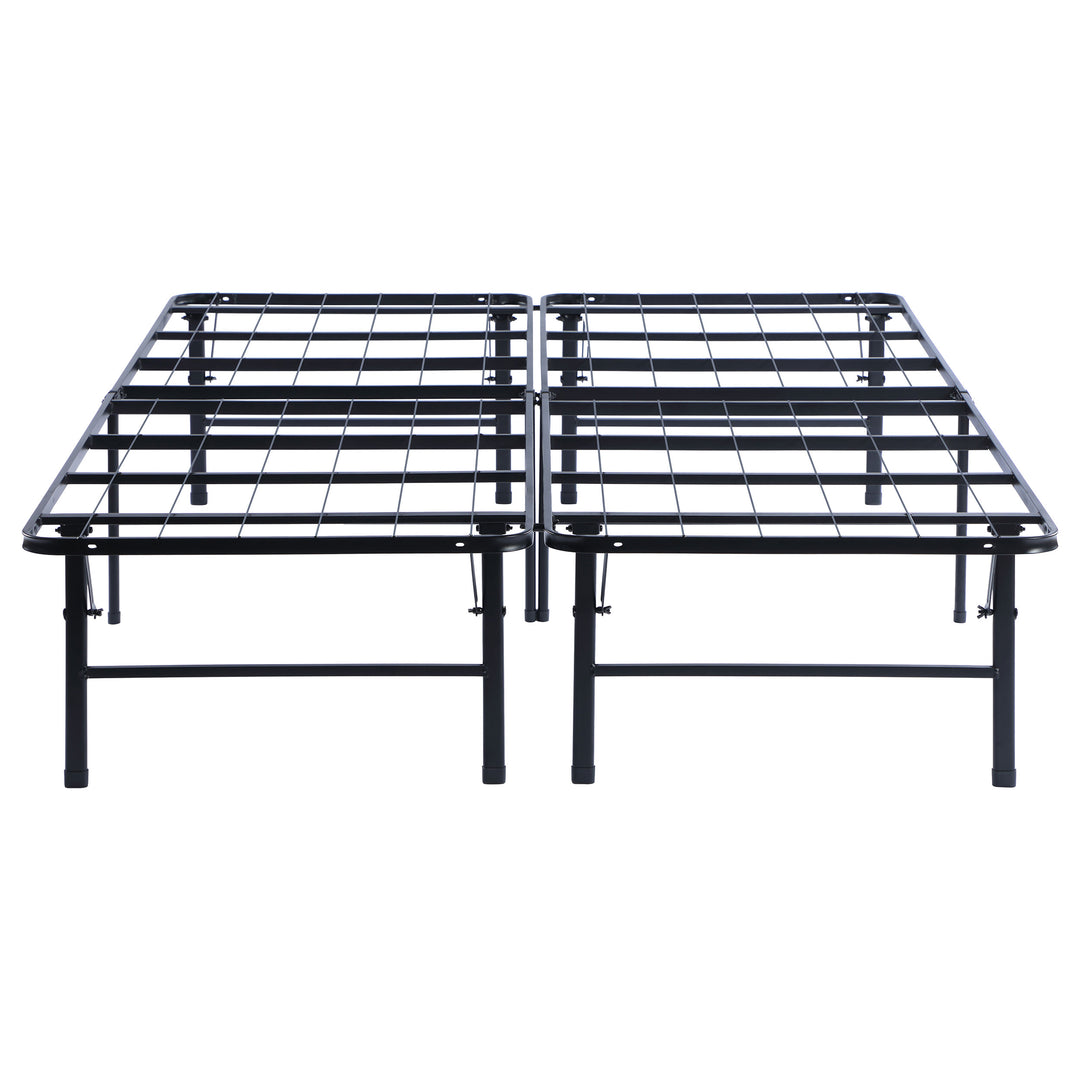 Mabel Metal Queen Mattress Support Platform Bed Black