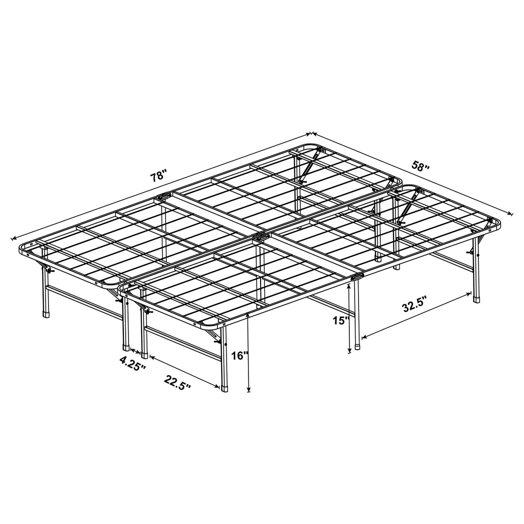 Mabel Metal Queen Mattress Support Platform Bed Black