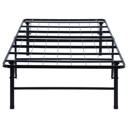 Mabel Metal Twin Extra Long Support Platform Bed Black