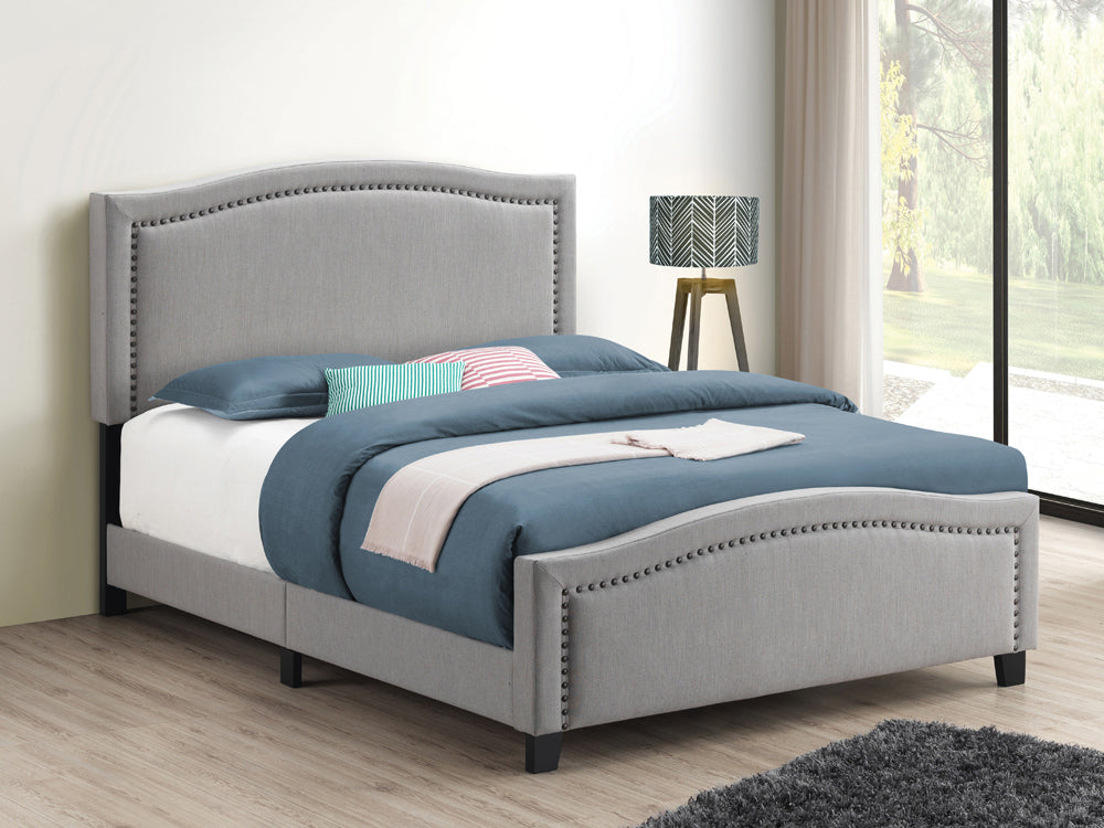 Hamden Upholstered Queen Panel Bed Mineral