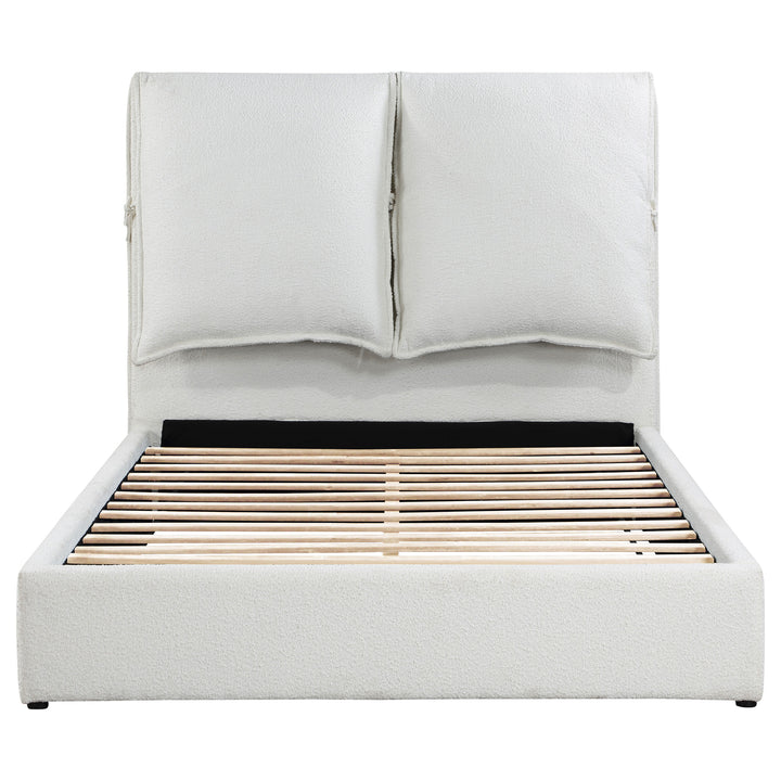 Gwendoline Upholstered Eastern King Panel Bed White