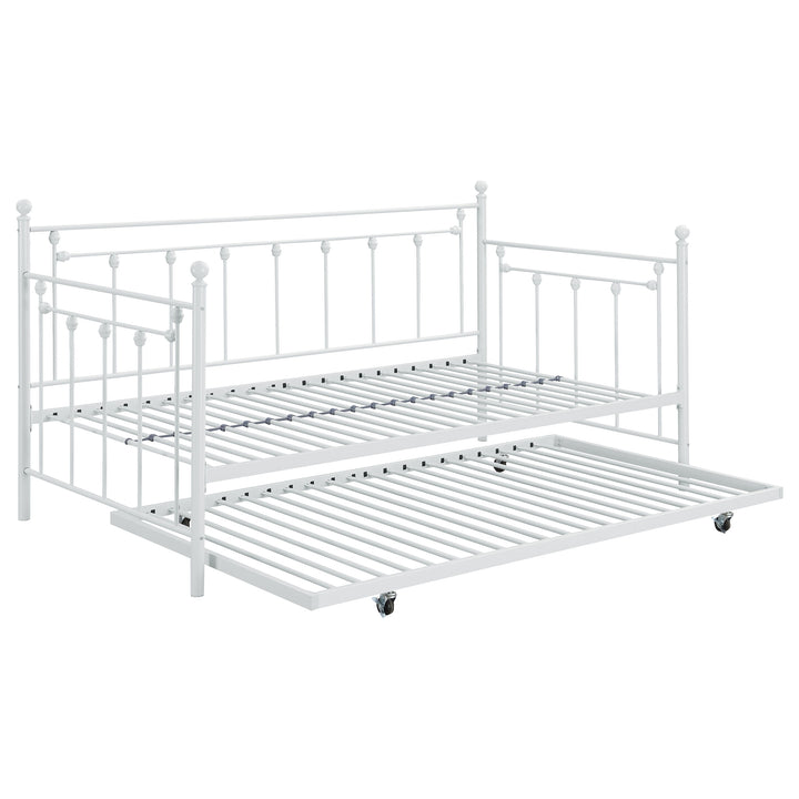 Nocus Metal Twin Daybed with Trundle White