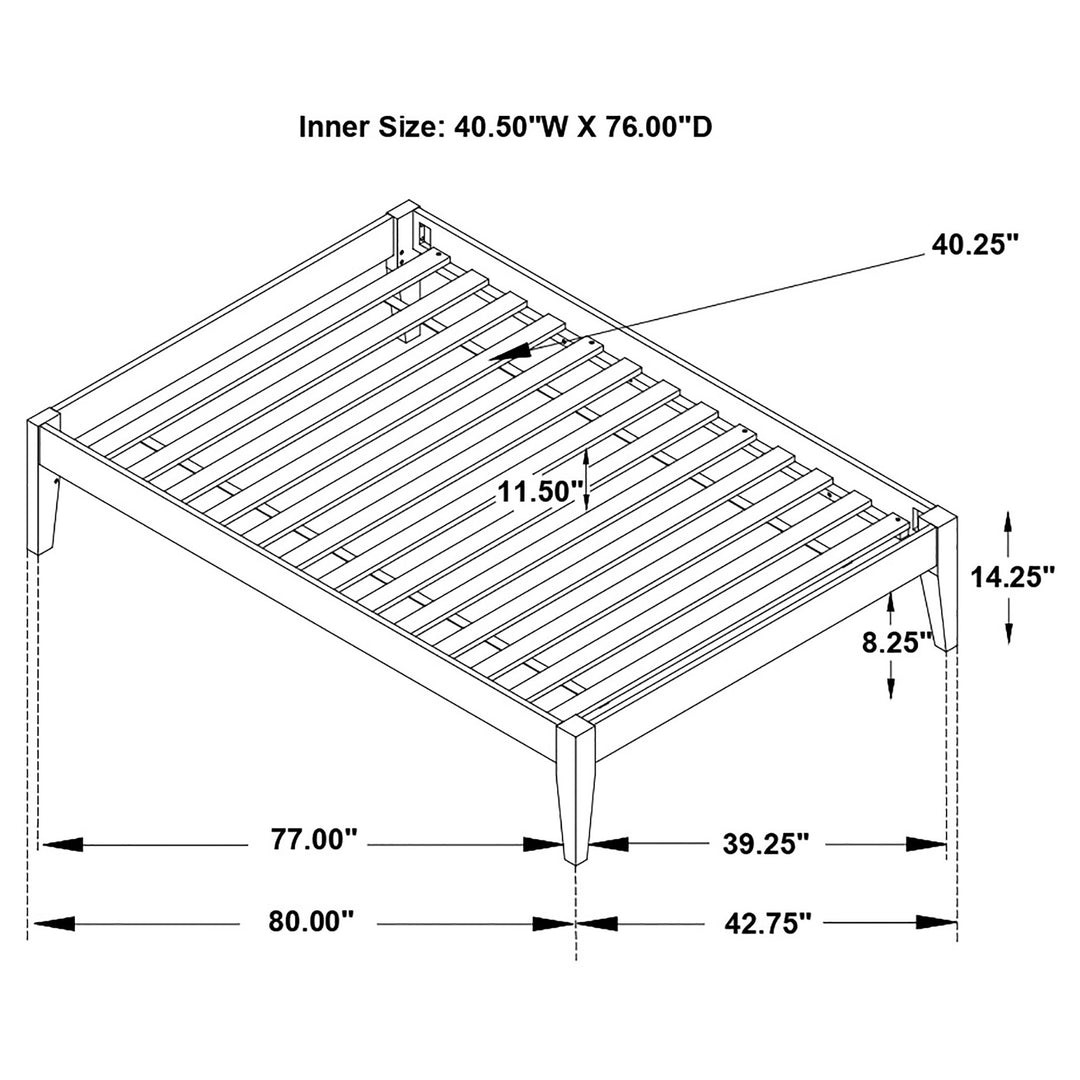 Hounslow Twin Universal Platform Bed White