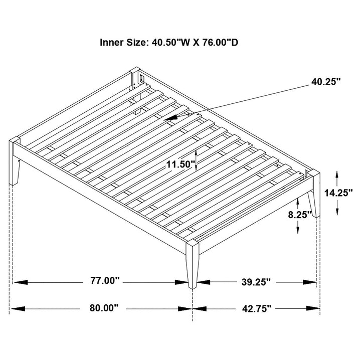 Hounslow Twin Universal Platform Bed White