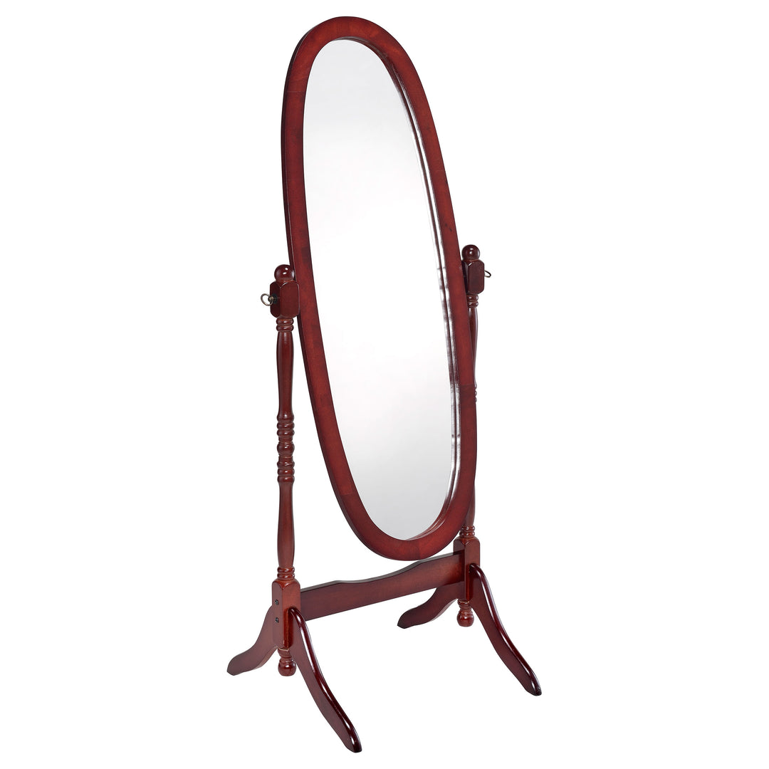 Foyet Oval Cheval Mirror Merlot