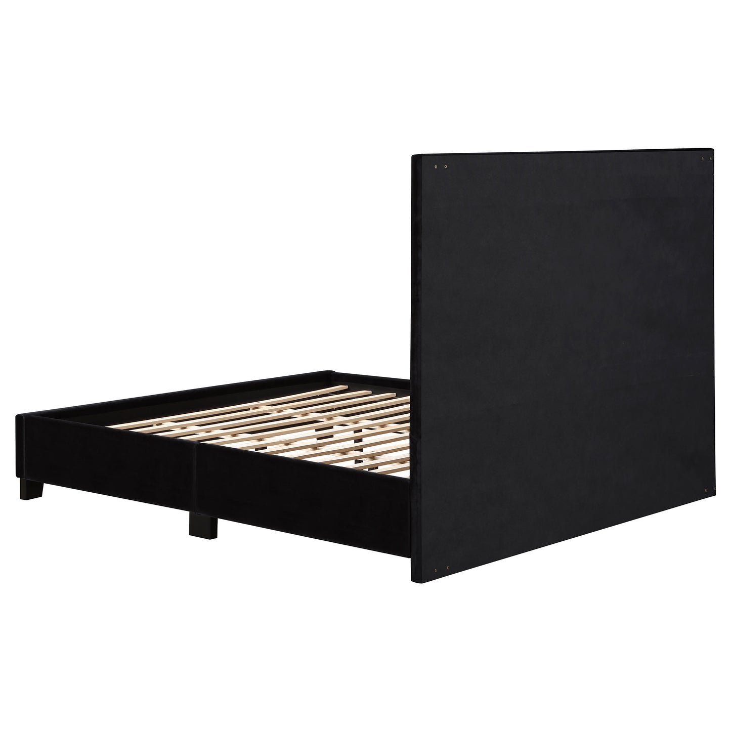 Hailey Upholstered California King Panel Bed Black