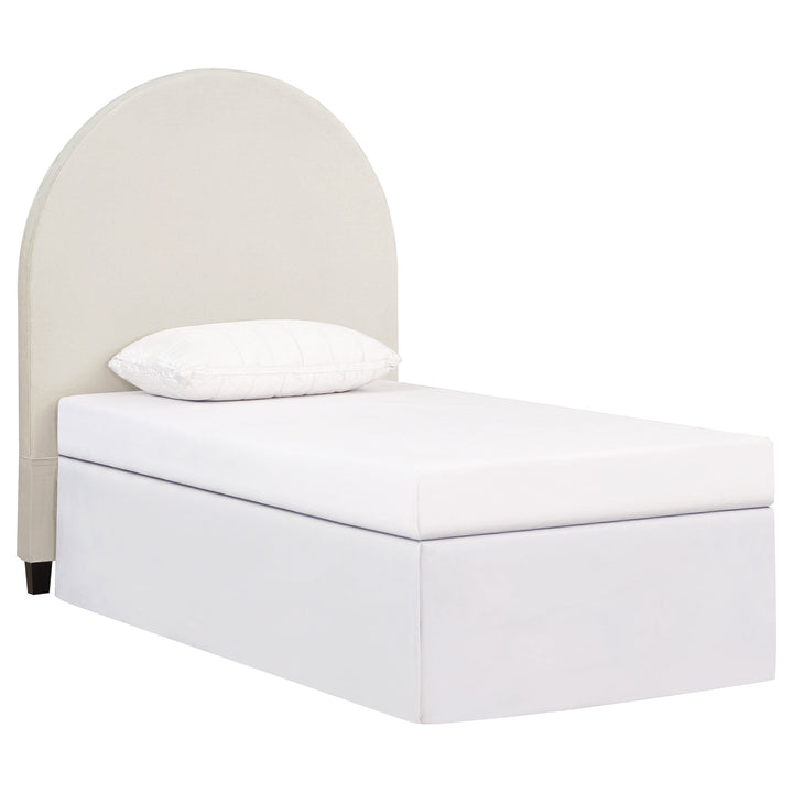 June Upholstered Twin Panel Headboard Ivory