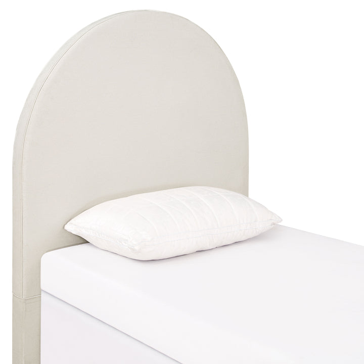 June Upholstered Twin Panel Headboard Ivory