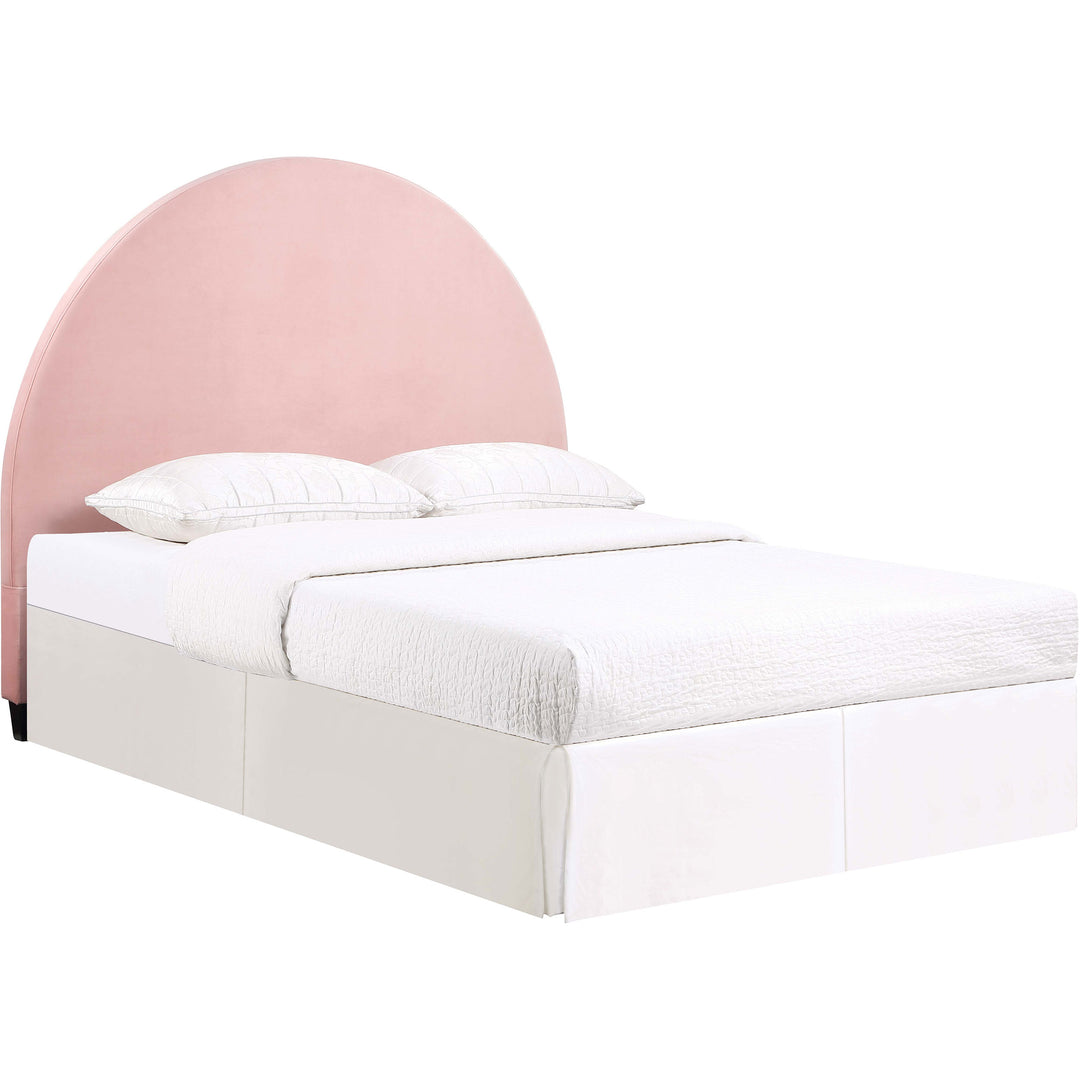 June Upholstered Queen or Full Panel Headboard Blush