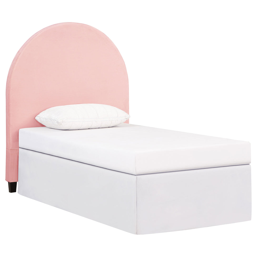 June Upholstered Twin Panel Headboard Blush