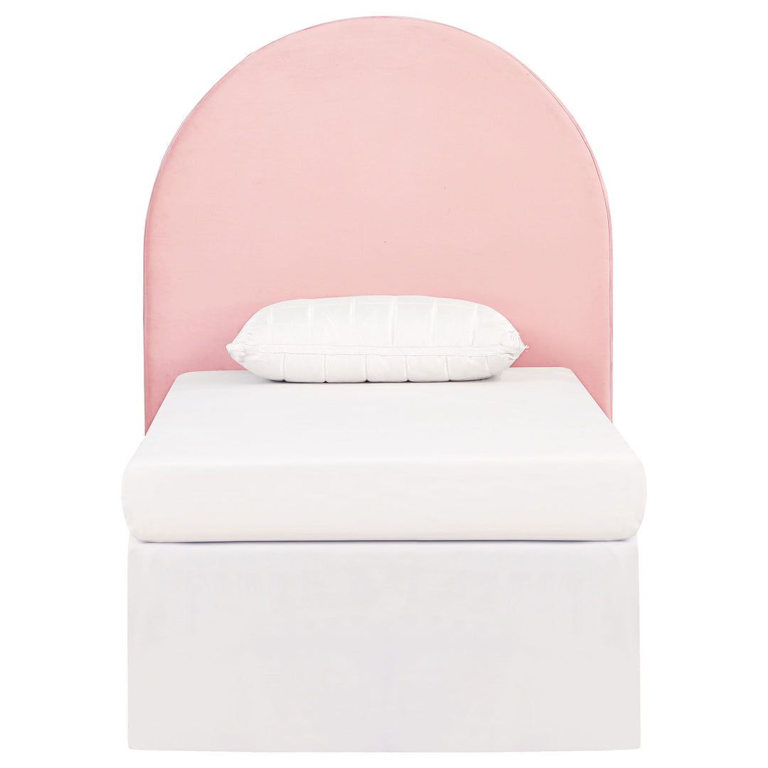 June Upholstered Twin Panel Headboard Blush