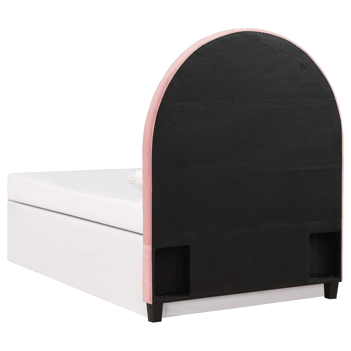 June Upholstered Twin Panel Headboard Blush