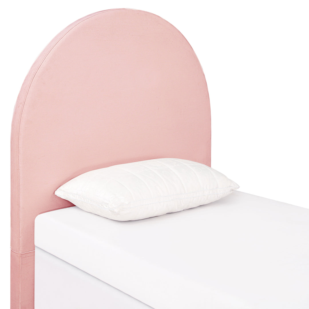 June Upholstered Twin Panel Headboard Blush