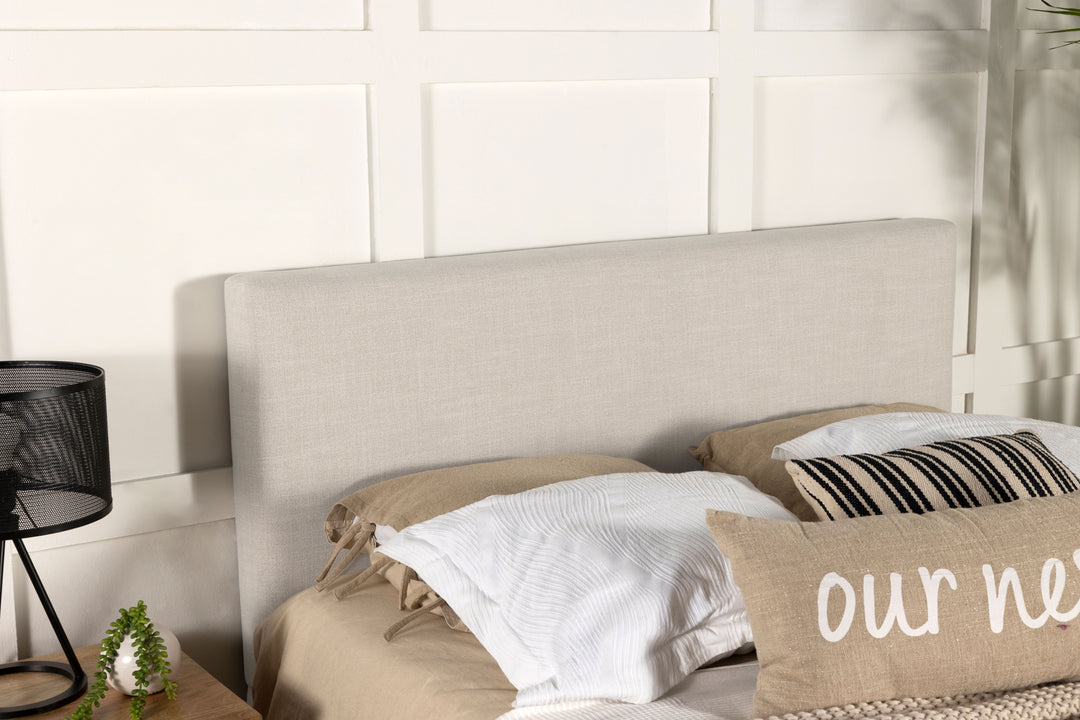 Pirro Upholstered Queen or Full Panel Headboard Sand