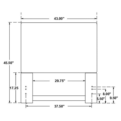 Pirro Upholstered Twin Panel Headboard Sand