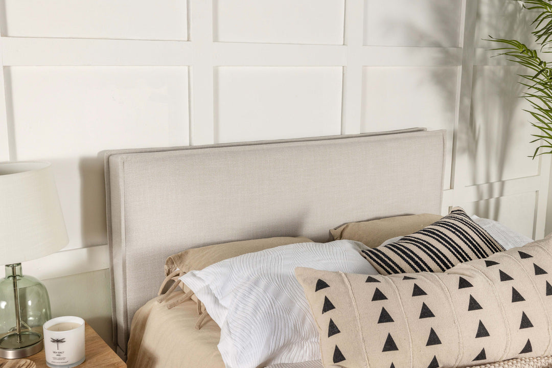 Izzy Upholstered Queen or Full Panel Headboard Sand