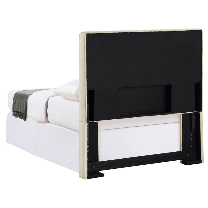 Kosmo Upholstered Twin Panel Headboard Sand