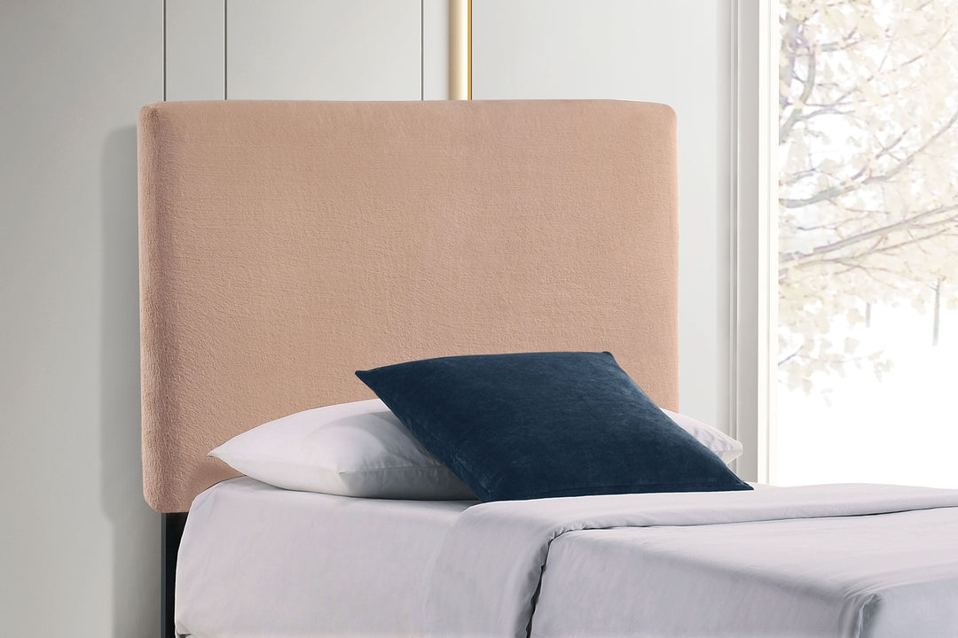 Gigi Upholstered Twin Panel Headboard Blush