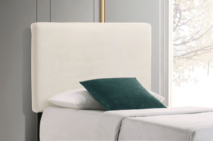 Gigi Upholstered Twin Panel Headboard Ivory