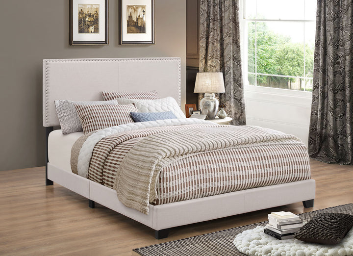 Boyd Upholstered Full Panel Bed Ivory