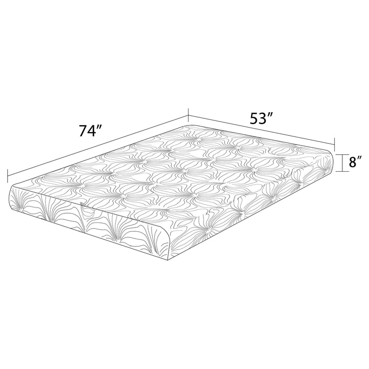 Keegan 8" Full Memory Foam Mattress White