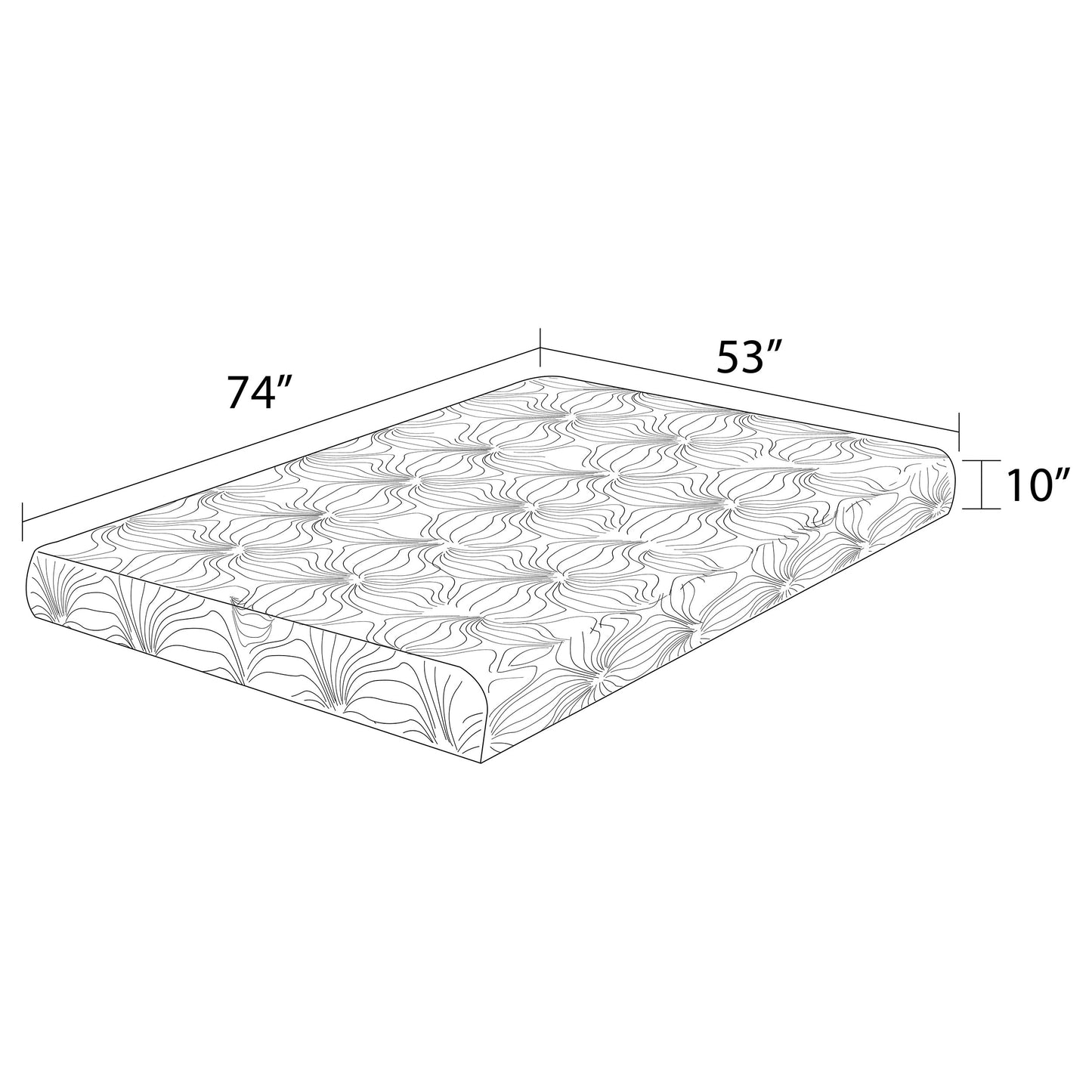 Key 10" Full Memory Foam Mattress White