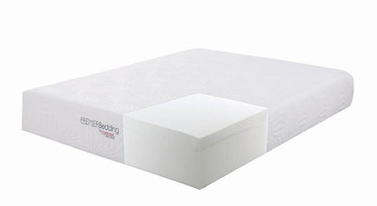 Ian 12" Eastern King Memory Foam Mattress White