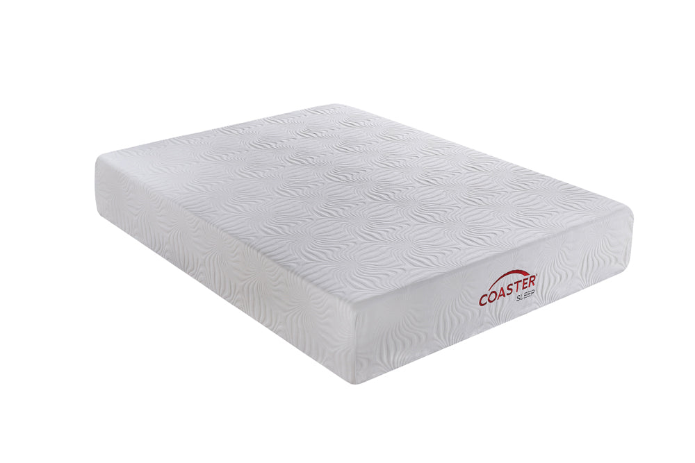 Ian 12" Eastern King Memory Foam Mattress White