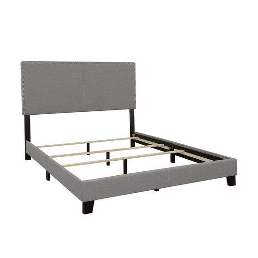 Boyd Upholstered Eastern King Panel Bed Grey