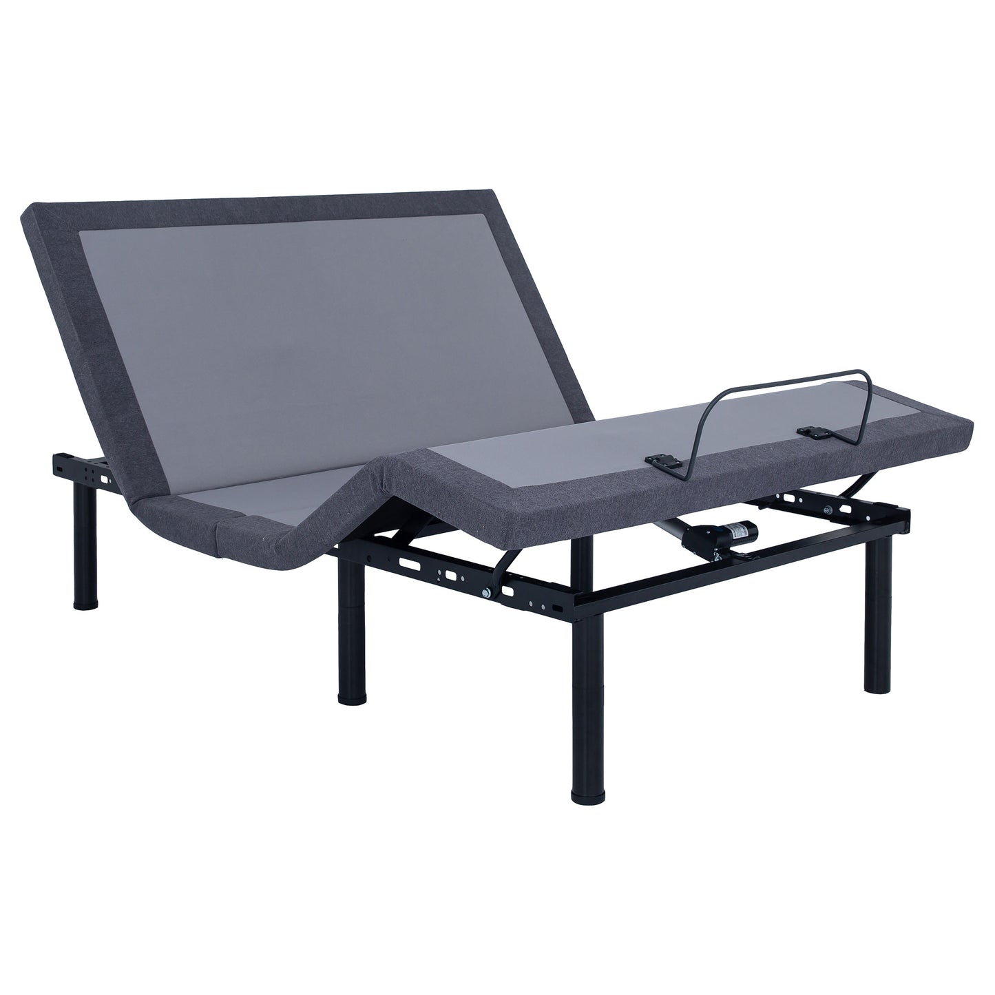 Negan Eastern King Adjustable Bed Base Grey and Black