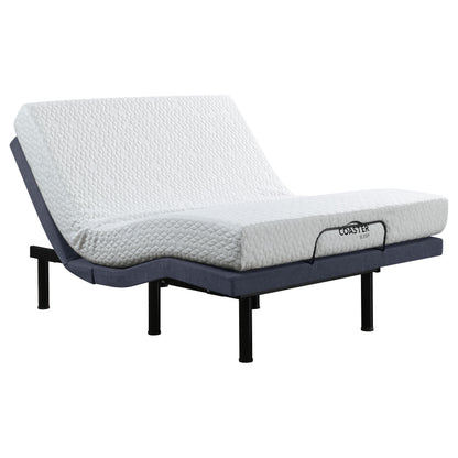 Negan Queen Adjustable Bed Base Grey and Black