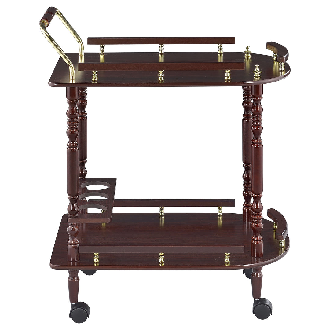 Palmer 2-tier Serving Cart Merlot and Brass