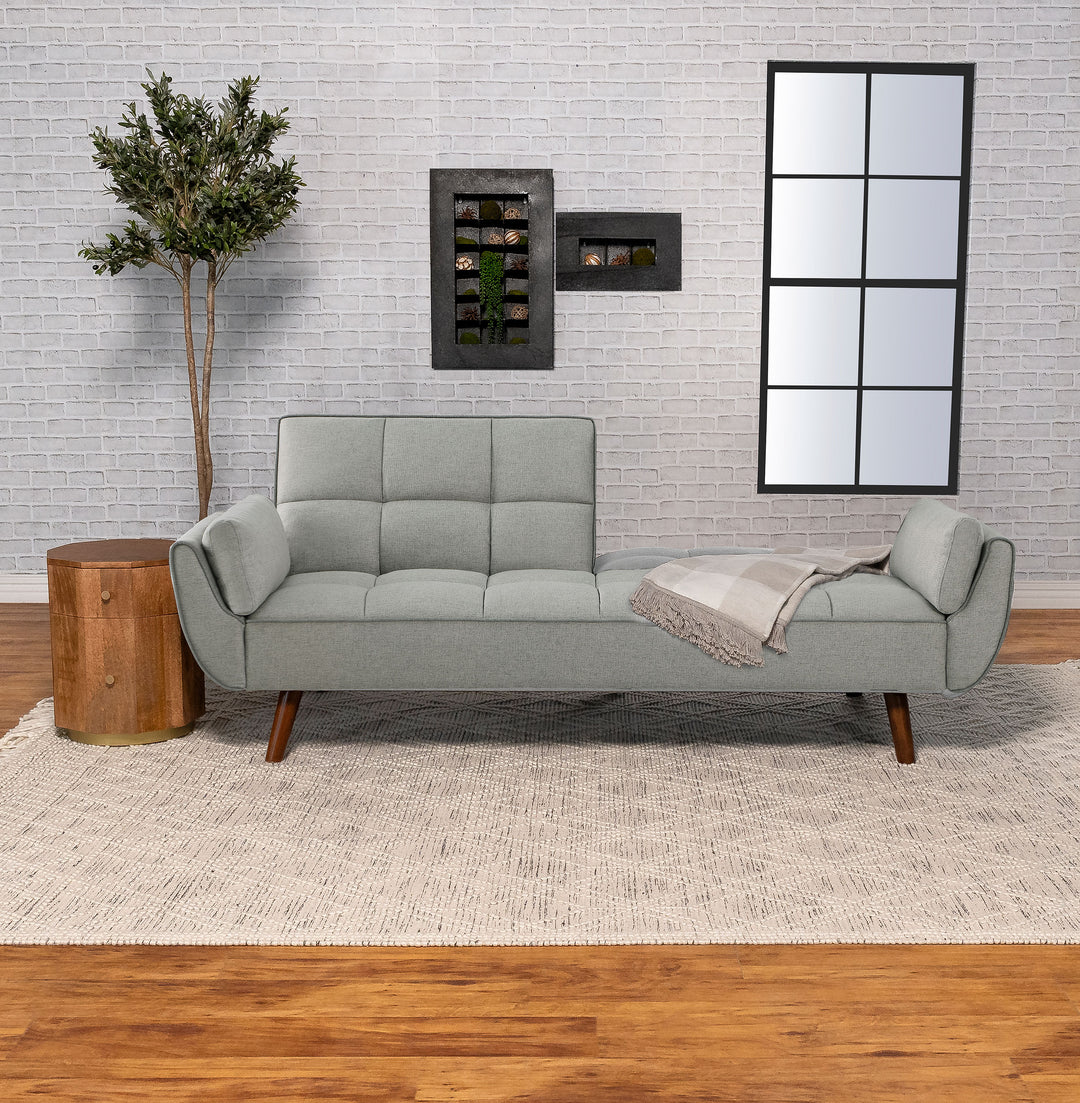 Caufield Upholstered Buscuit Tufted Covertible Sofa Bed Grey