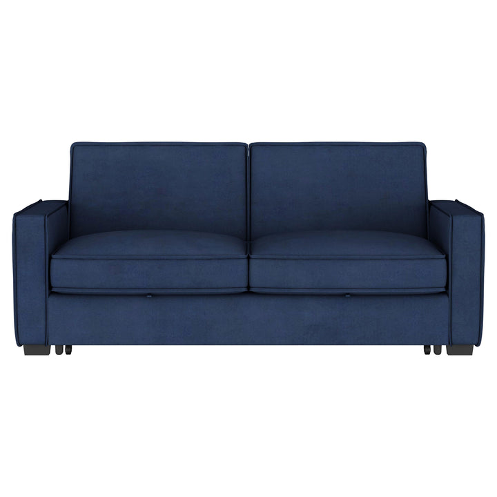 Gretchen Multipurpose Upholstered Convertible Sleeper Sofa Bed Navy Blue