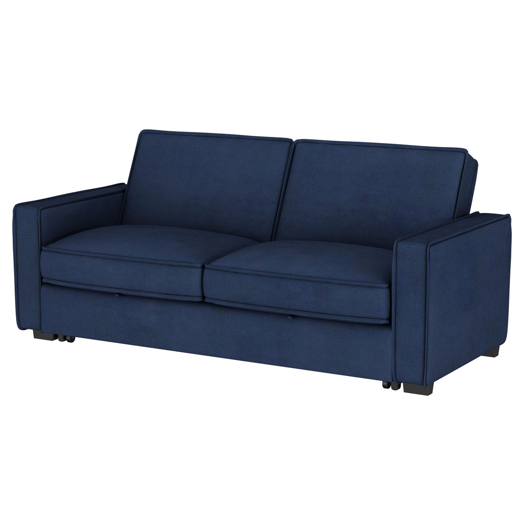 Gretchen Multipurpose Upholstered Convertible Sleeper Sofa Bed Navy Blue