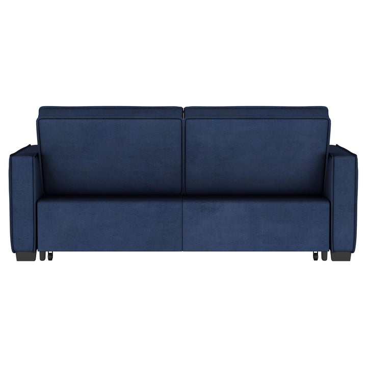 Gretchen Multipurpose Upholstered Convertible Sleeper Sofa Bed Navy Blue