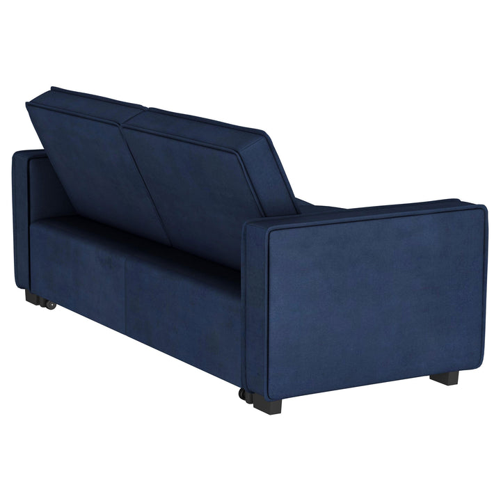 Gretchen Multipurpose Upholstered Convertible Sleeper Sofa Bed Navy Blue