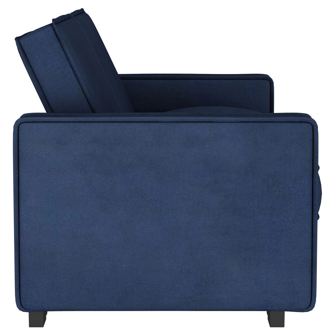 Gretchen Multipurpose Upholstered Convertible Sleeper Sofa Bed Navy Blue