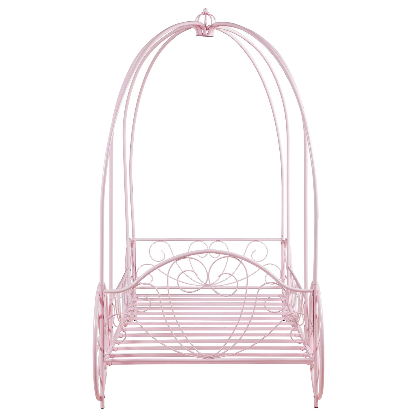 Massi Metal Twin Canopy Bed Powder Pink