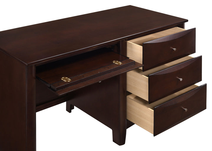 Phoenix 4-drawer Computer Desk Cappuccino