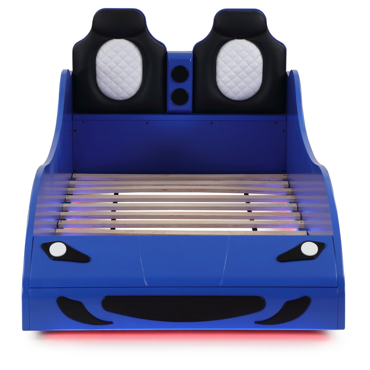 Cruiser Wood Twin LED Car Bed Blue